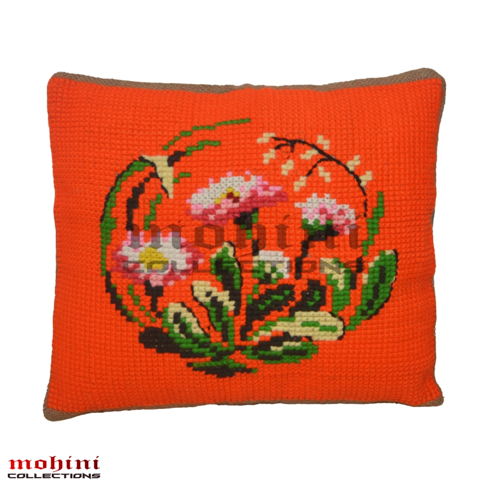 Handmade Jute Fabrics Cushion Cover Multicolor